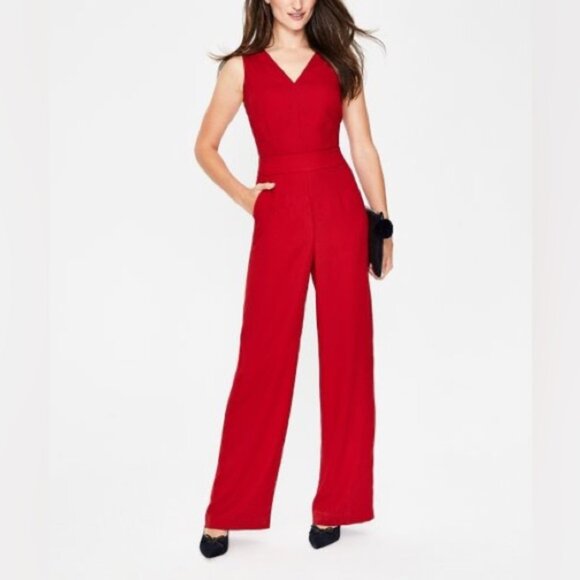 NWT Boden Dark Red Hexham Jumpsuit Size 4 Available - Picture 2 of 16